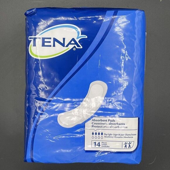 Tena Absorbent Pads Day Light 14 Count 6 Count Case - Picture 1 of 3